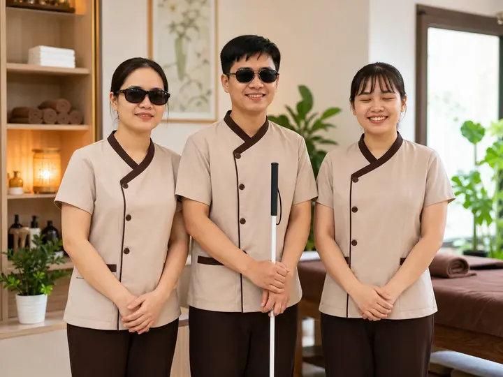 Đội ngũ kỹ thuật viên Spa Khiếm Thị Tâm Đắc